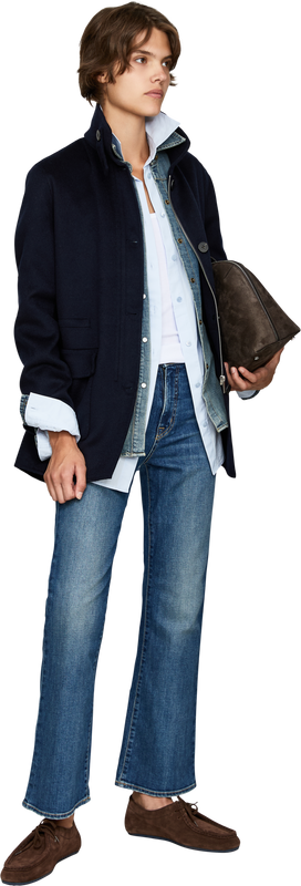 Mid-blue bootcut jeans