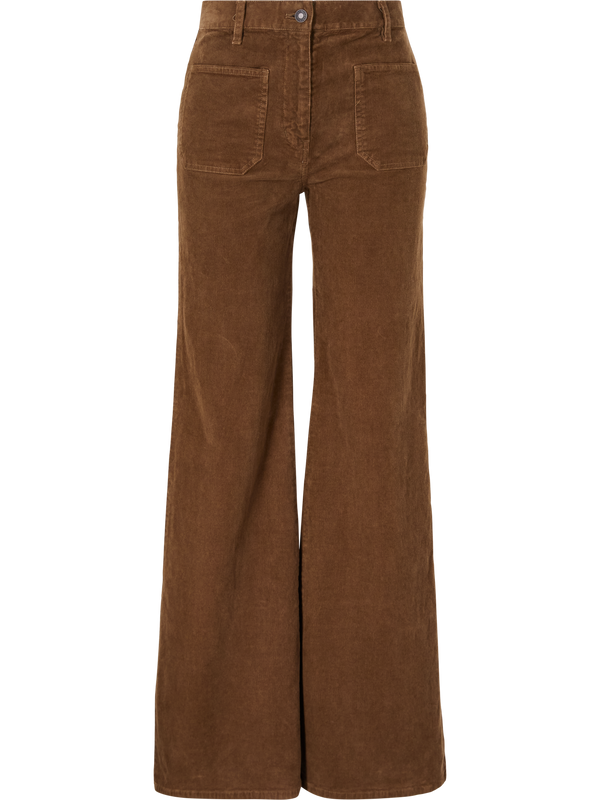 Boot-Cut Hose 'Florence' Dunkelbraun