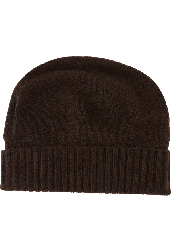 Cashmere hat dark brown