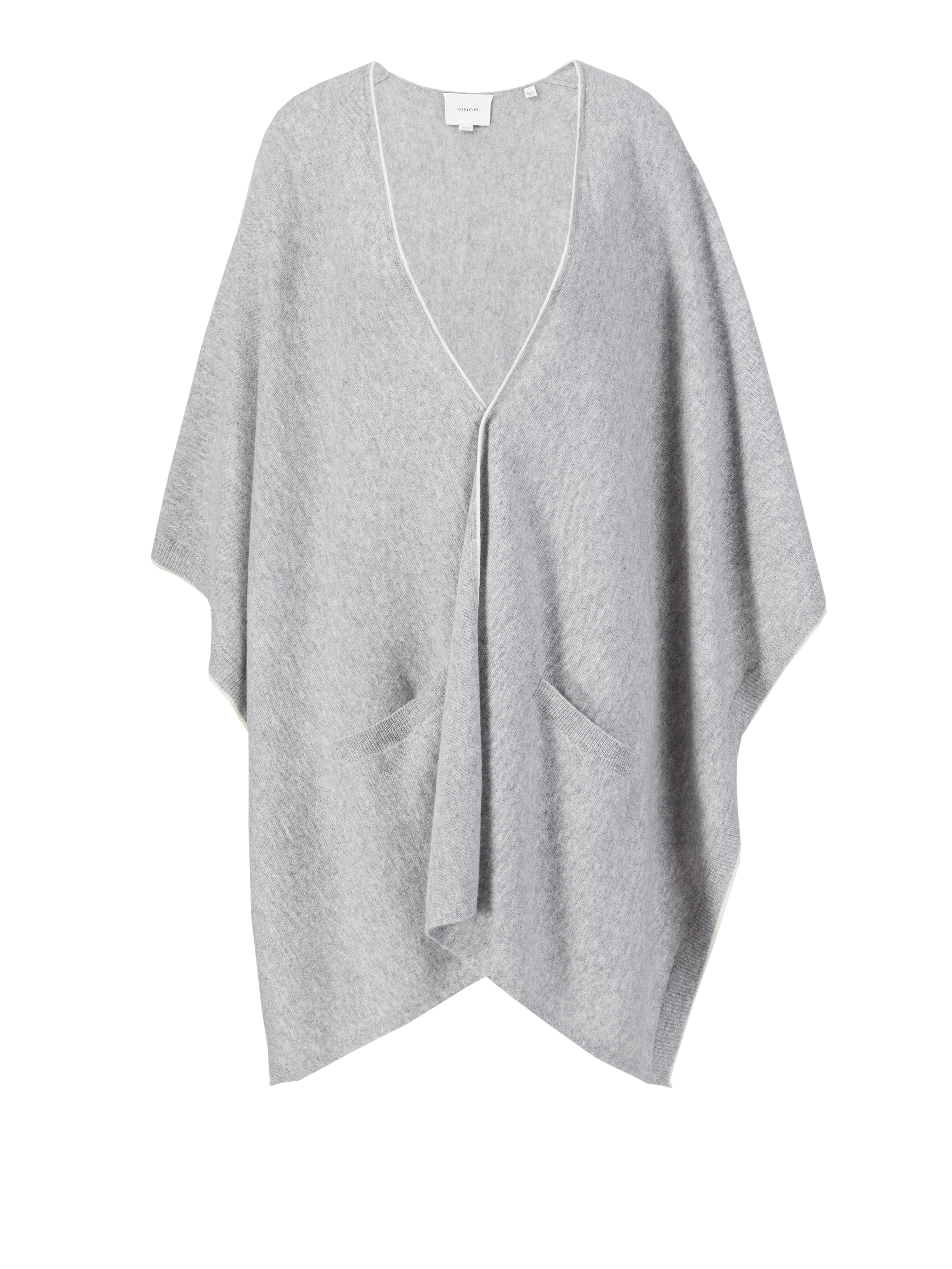 Cashmere-Poncho Grau