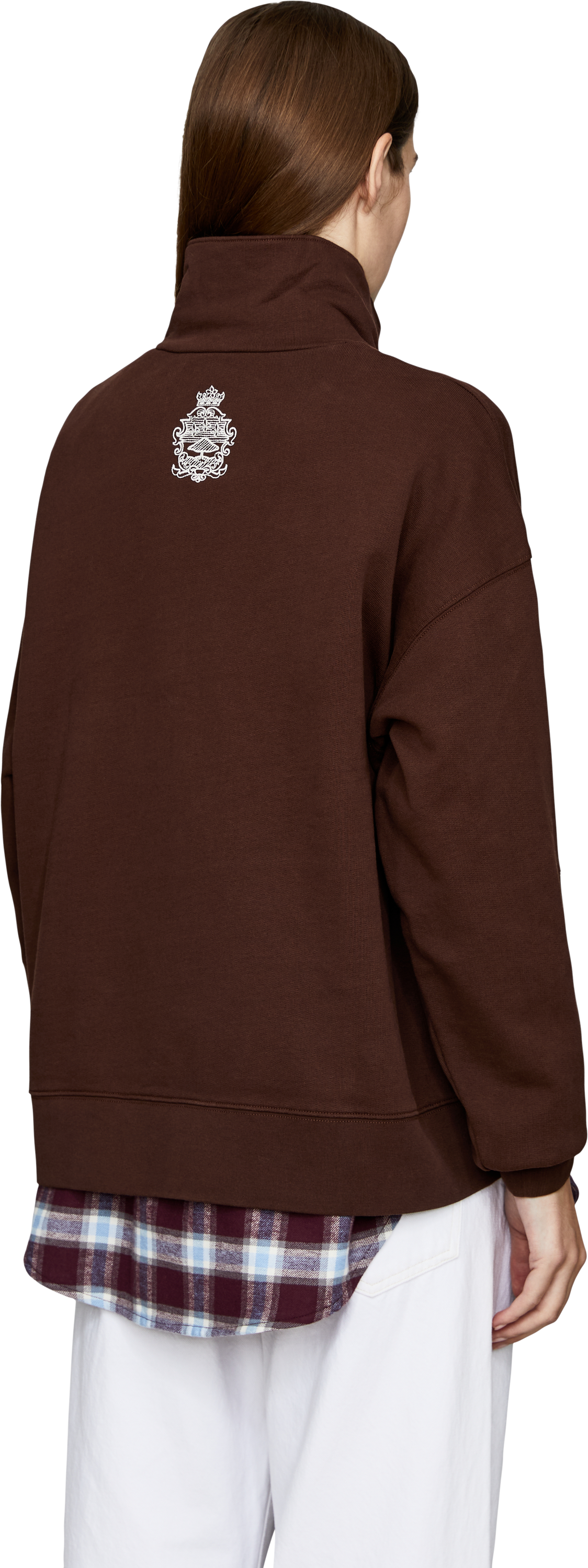 Frame Sweatshirt 'Frame x Ritz Paris' Braun, Rückansicht – UNGER.DE