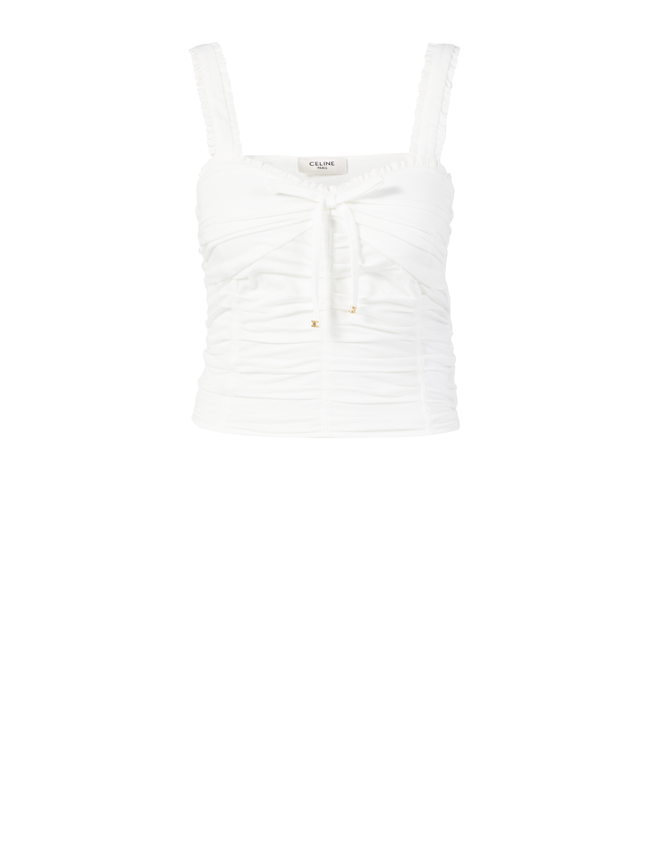Cropped Top Wollweiß