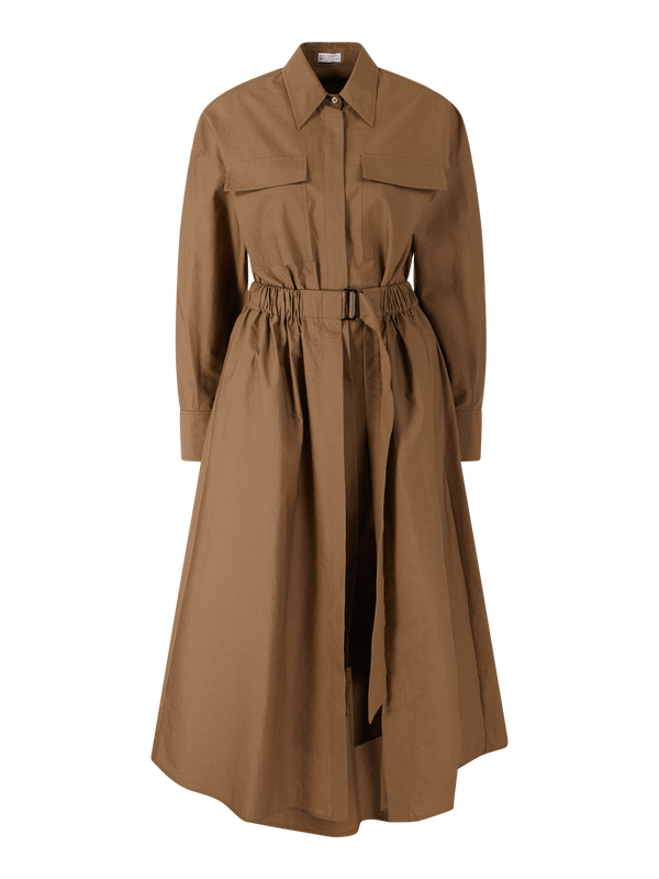 Blusenkleid mit abnehmbarem Rockbesatz Beige