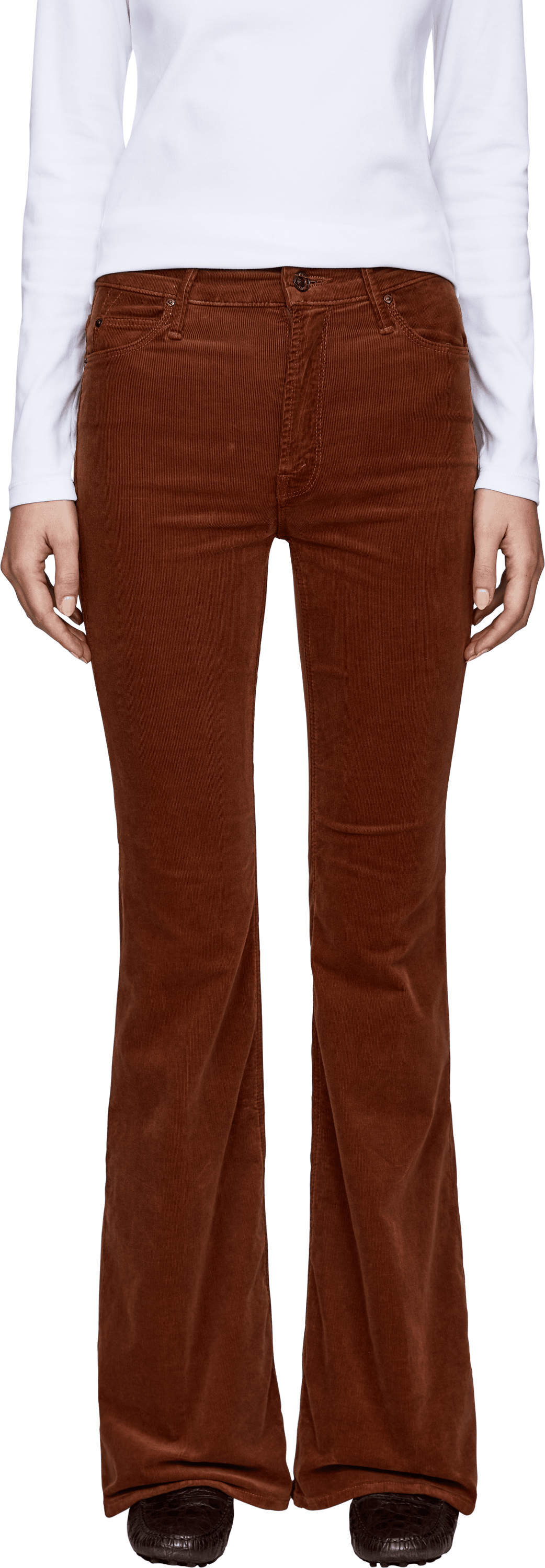 Mother Cordhose 'The Doozy' Braun, Frontansicht – UNGER.DE