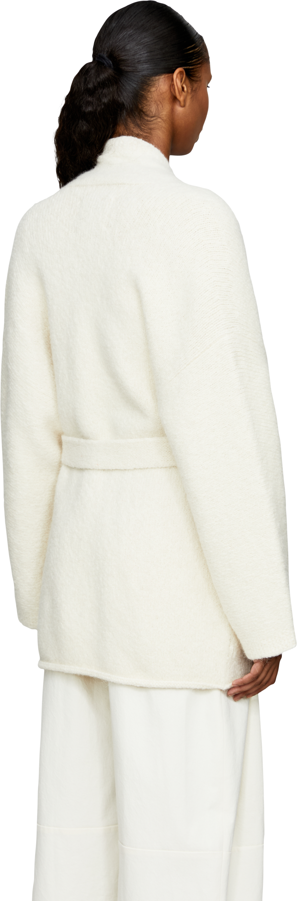 Lauren Manoogian Cardigan 'Coto' in alpaca Cream, Back view – UNGER.DE