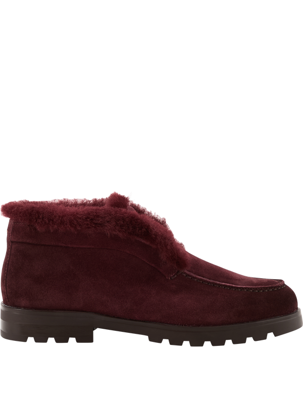 Desert Boots aus Veloursleder Bordeaux