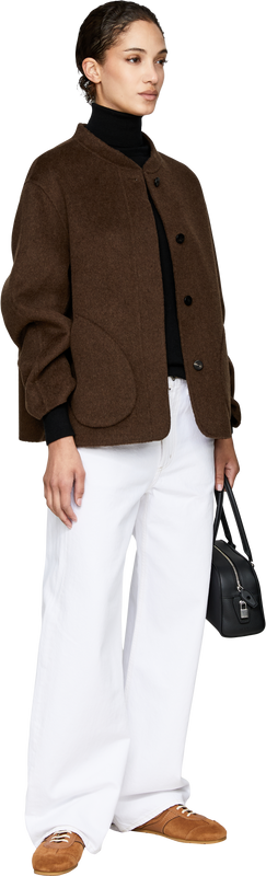 Wool, cashmere and silk jumper with a roll neck – Black