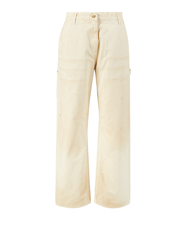 Stoffhose Beige