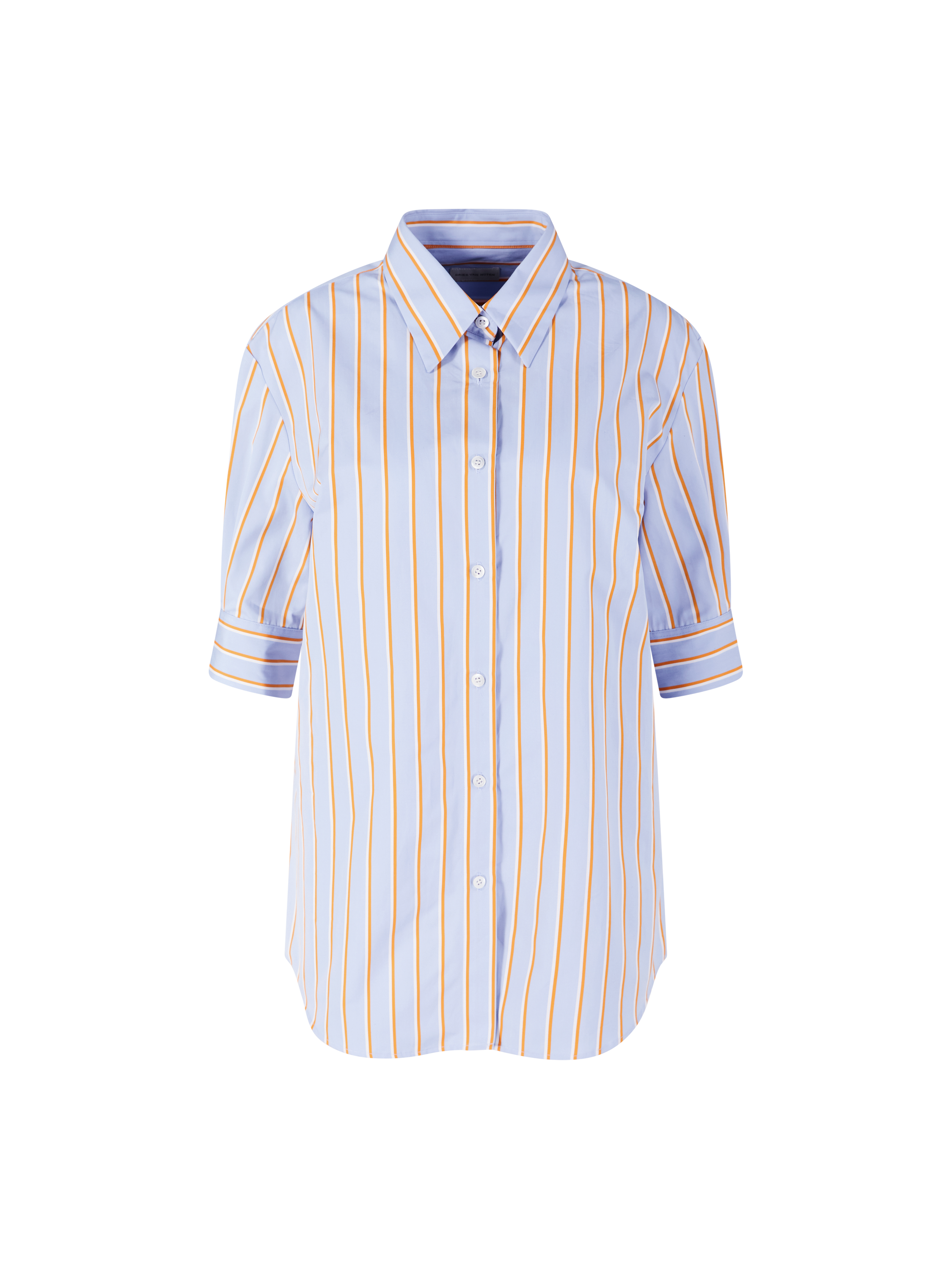 Gestreifte Kurzarm Bluse 'Celindo' Hellblau