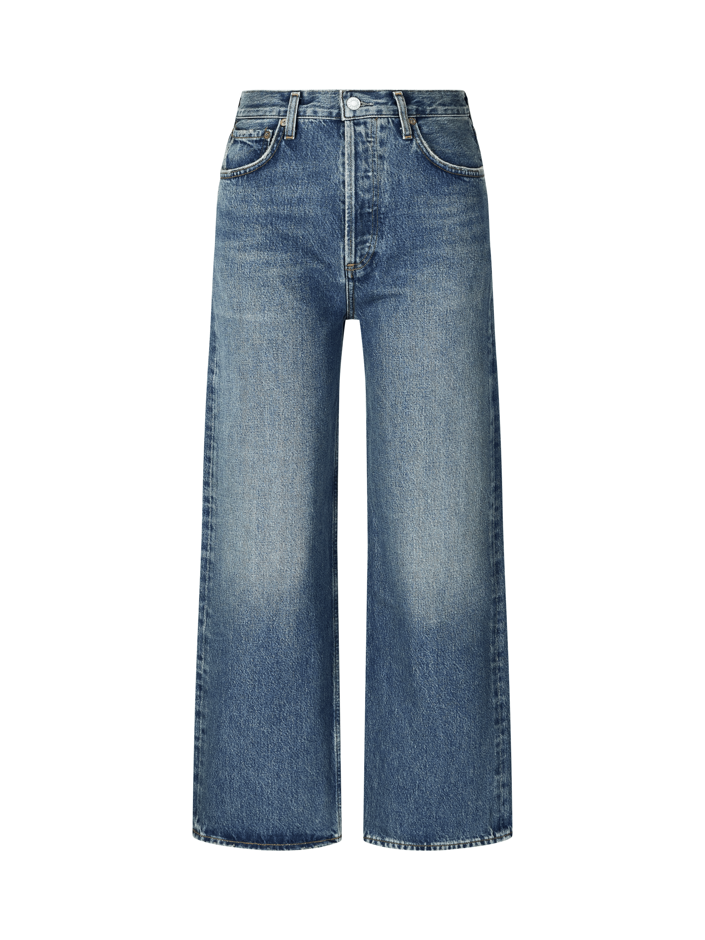 Wide-Leg Jeans 'Ren' Mittelblau