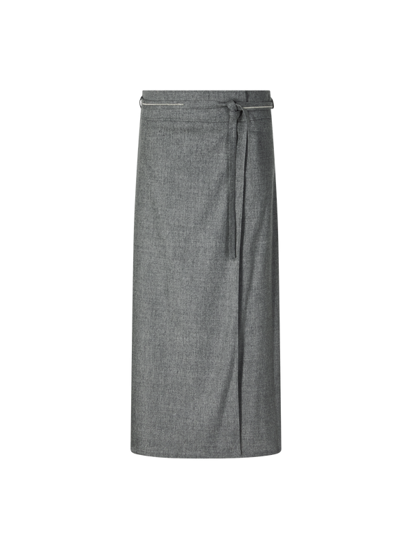 Woll-Cashmere-Wickelrock Grau