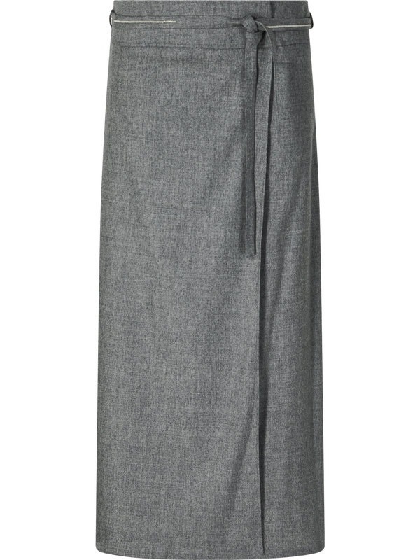 Woll-Cashmere-Wickelrock Grau