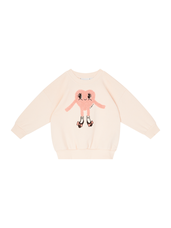 Sweatshirt 'Heart in Shoes Chenille' Pink