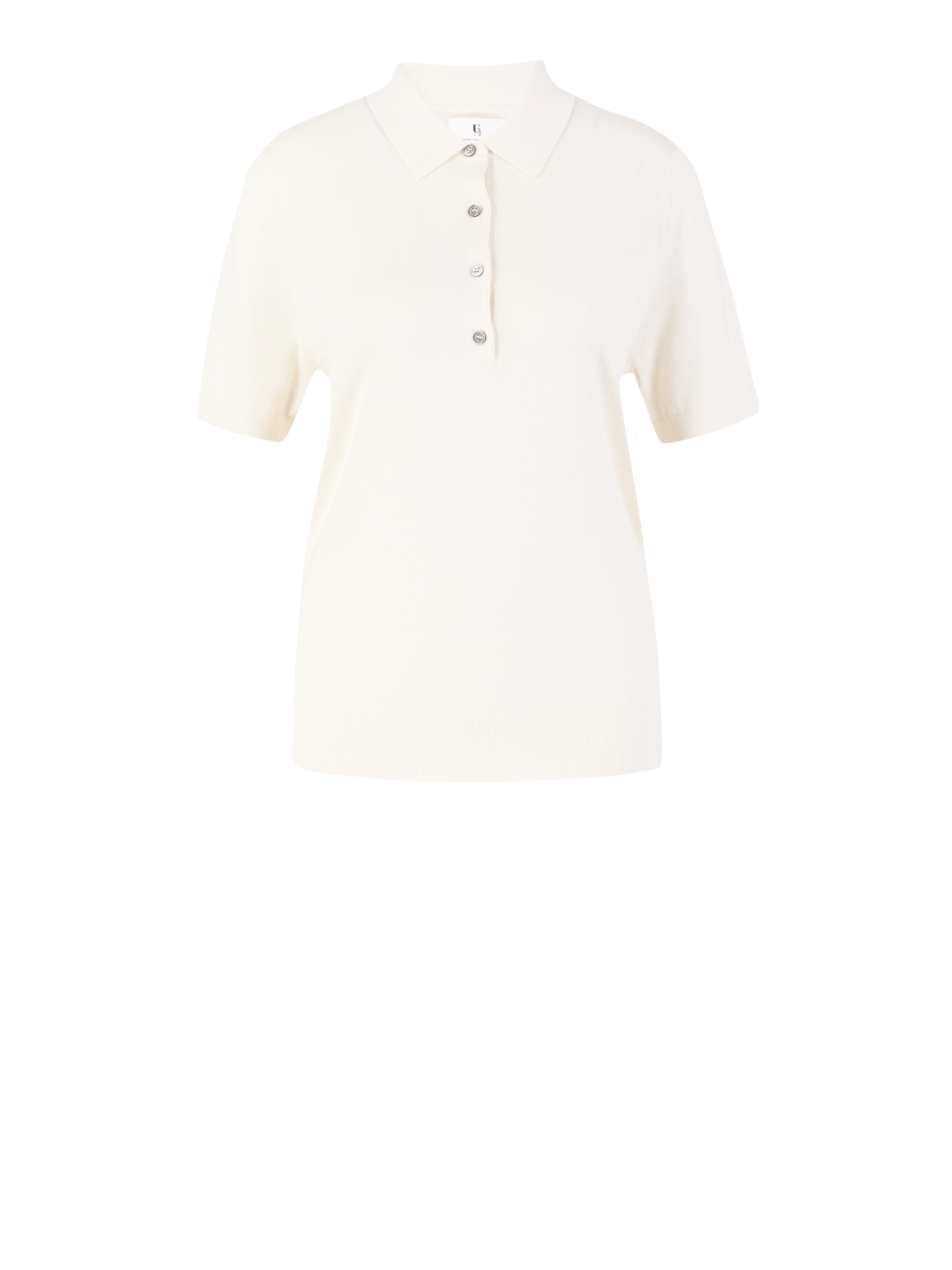 Cashmere-Seiden-Poloshirt Crème