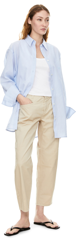 Stoffhose 'Elin Poplin' Beige