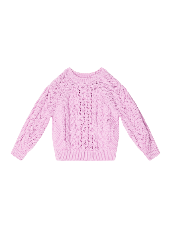 Strickpullover 'Bugambilla' mit Zopfmuster Pink