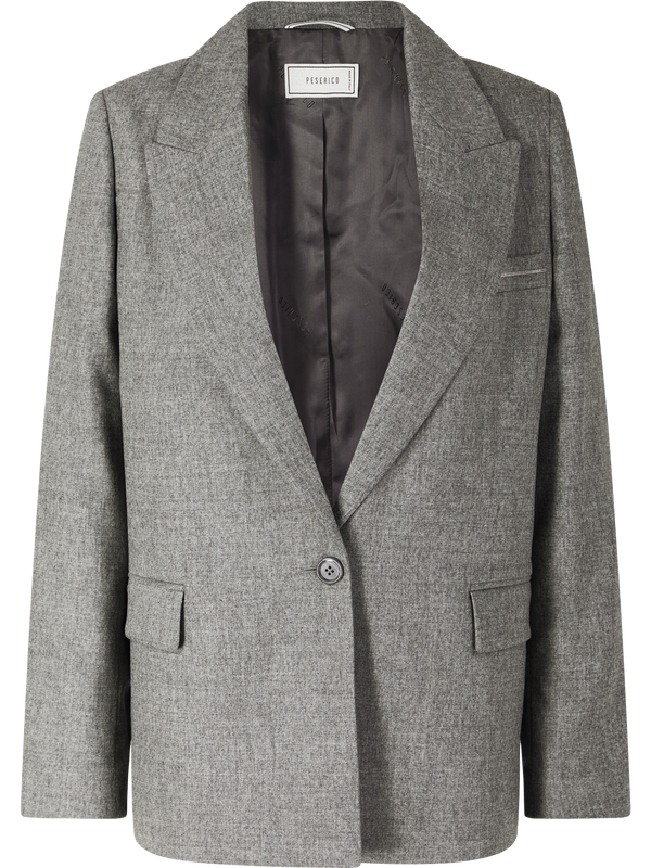 Woll-Cashmere-Blazer Grau