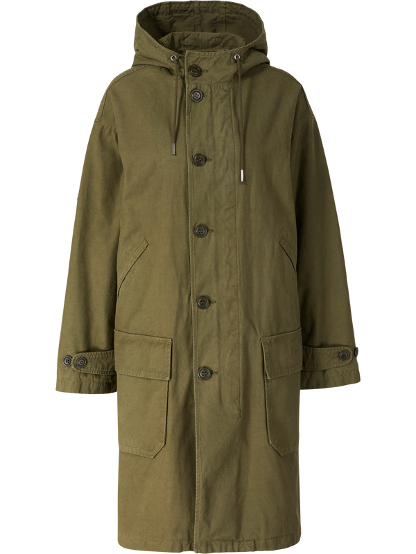 Oversized Fieldparka 'Delmar' mit Kordelzug Khaki