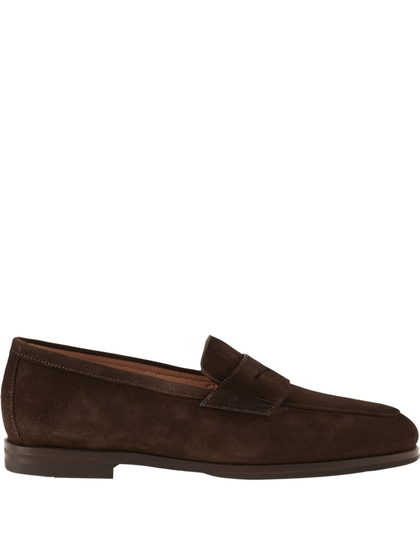 Loafer aus Veloursleder Dunkelbraun 
