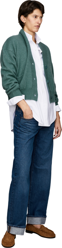 'Kristana' Fern cashmere and silk cardigan