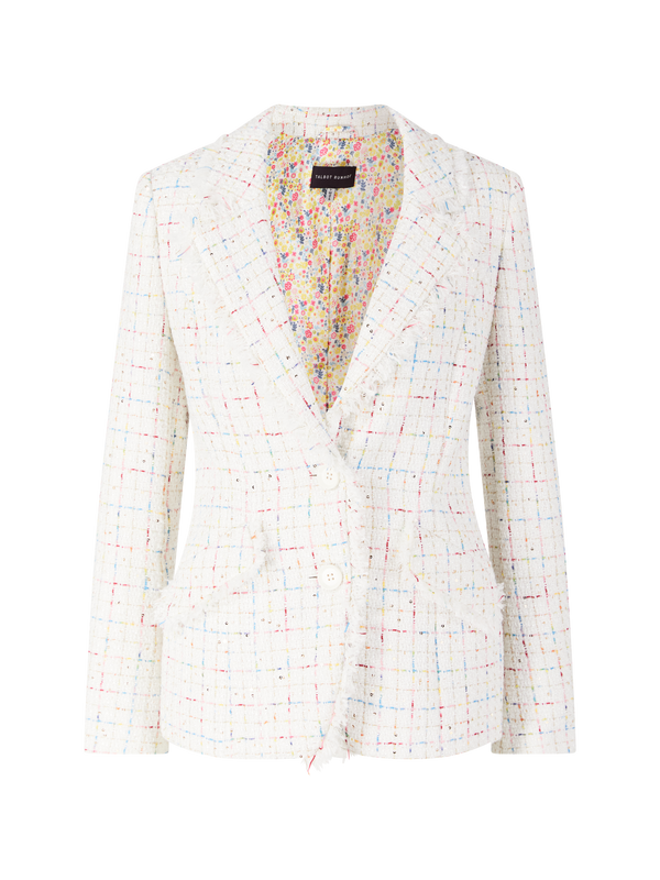 Blazer aus Tweed Crème