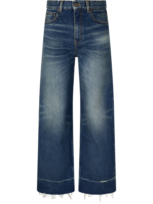 Straight-leg jeans, medium blue