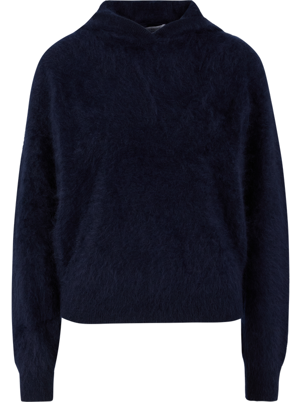 Brushed cashmere jumper 'Dabora' in navy