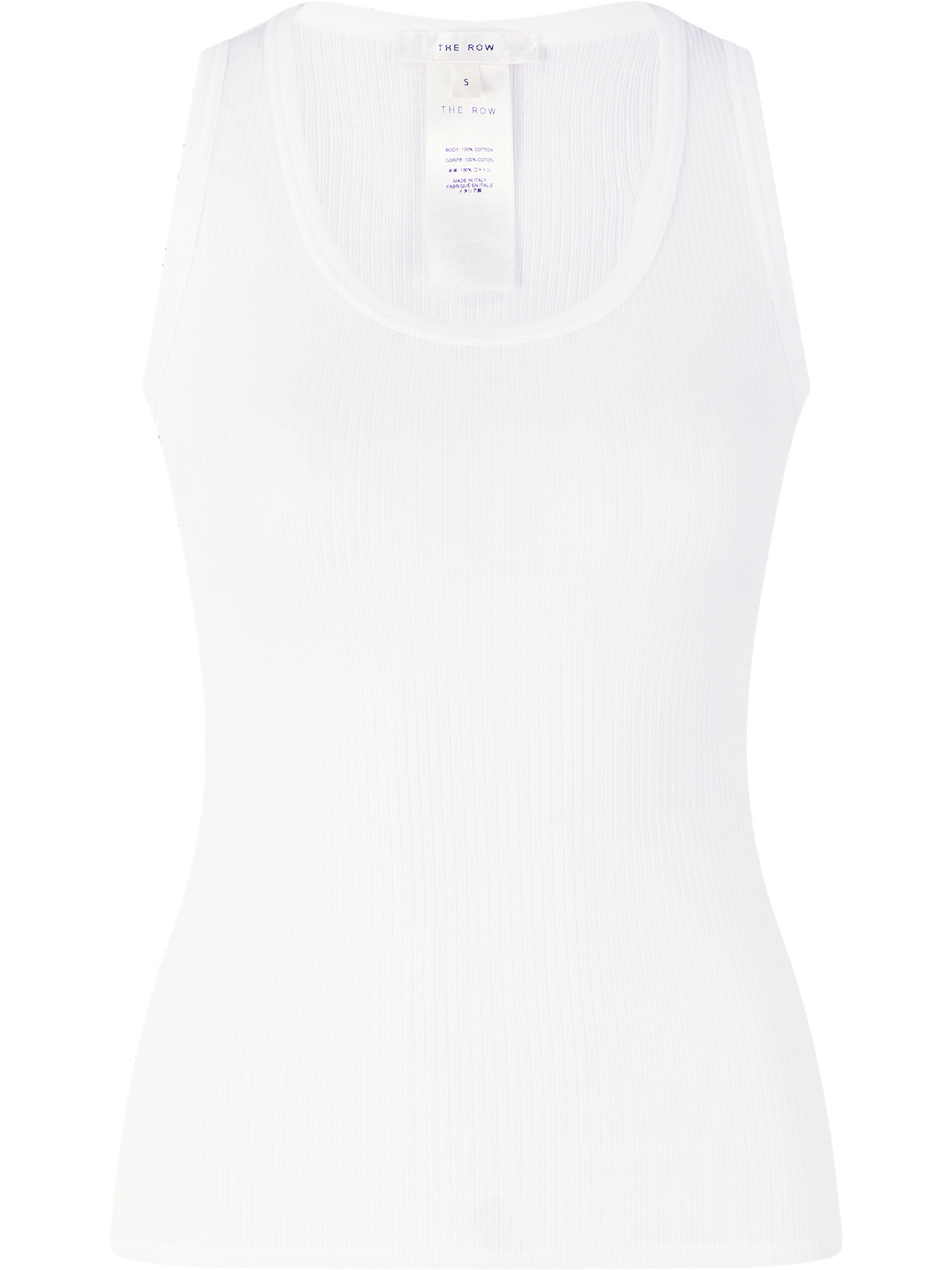 'Cendrea' White Tank Top