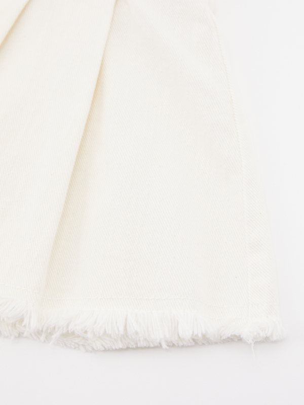 Faltenrock aus Baumwolle Crème