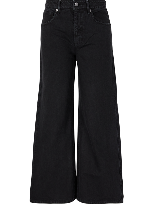 'Marlene' Wide-Leg Jeans – Black