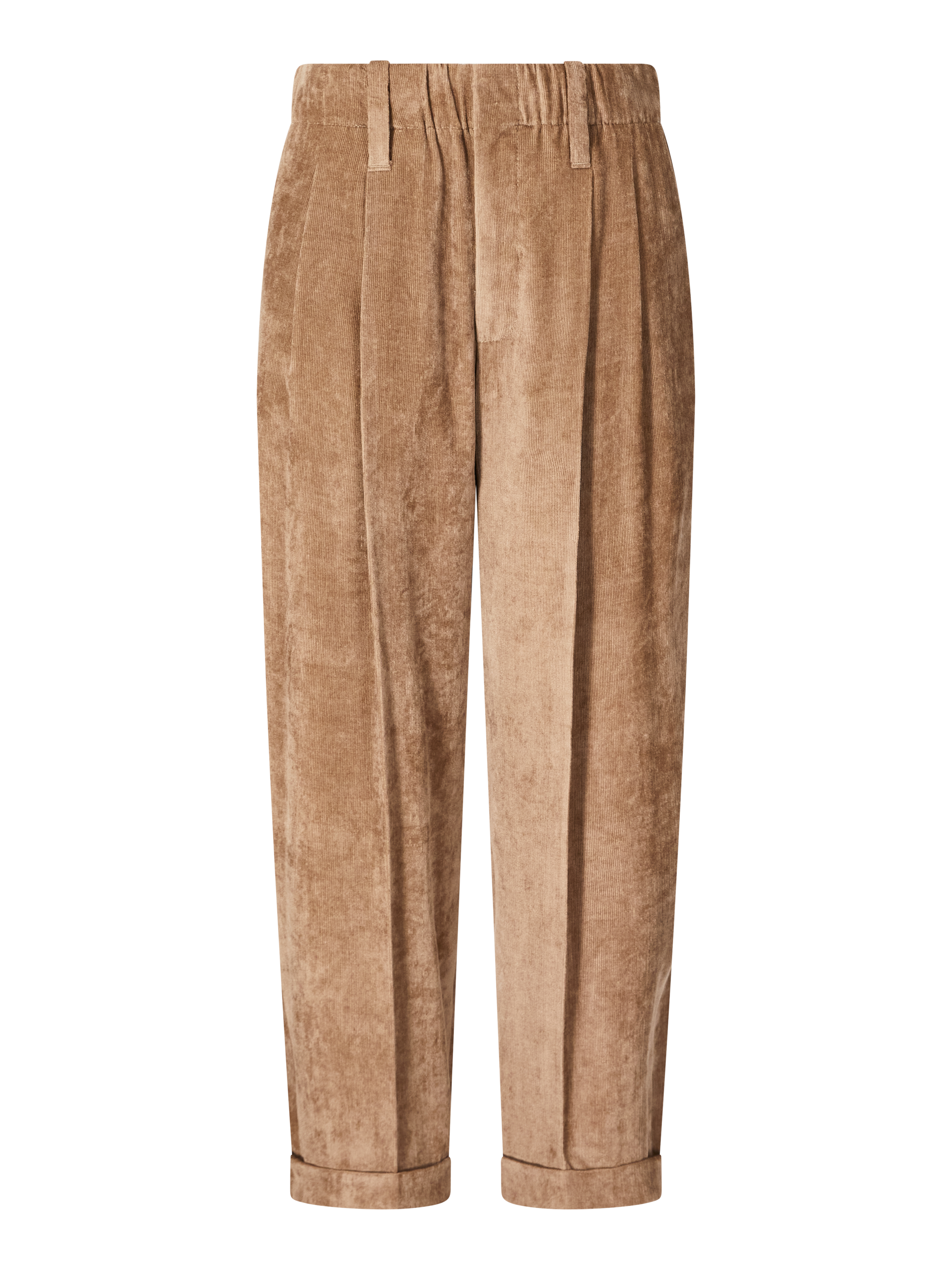 Cordhose mit Monili Perlen Beige