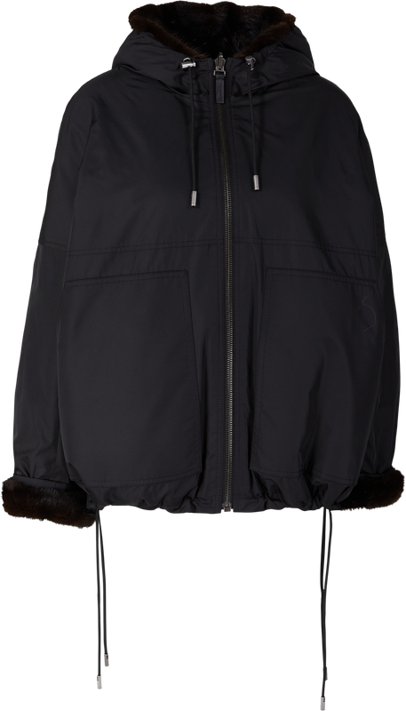 Wendbare Felljacke Schwarz/Braun