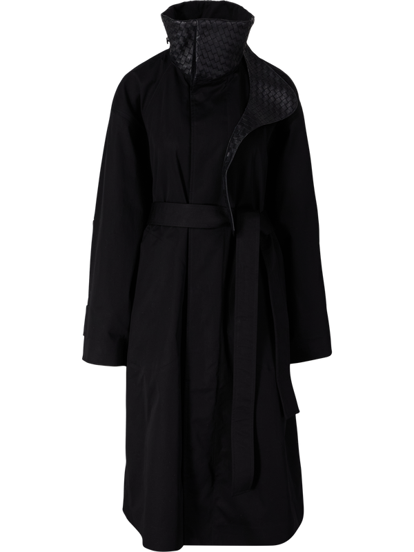 Trenchcoat aus Baumwolle Schwarz