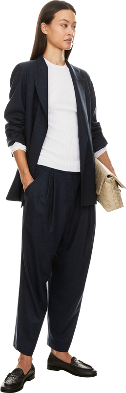 Woollen blazer dark blue