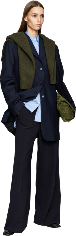 Navy blue virgin wool jacket