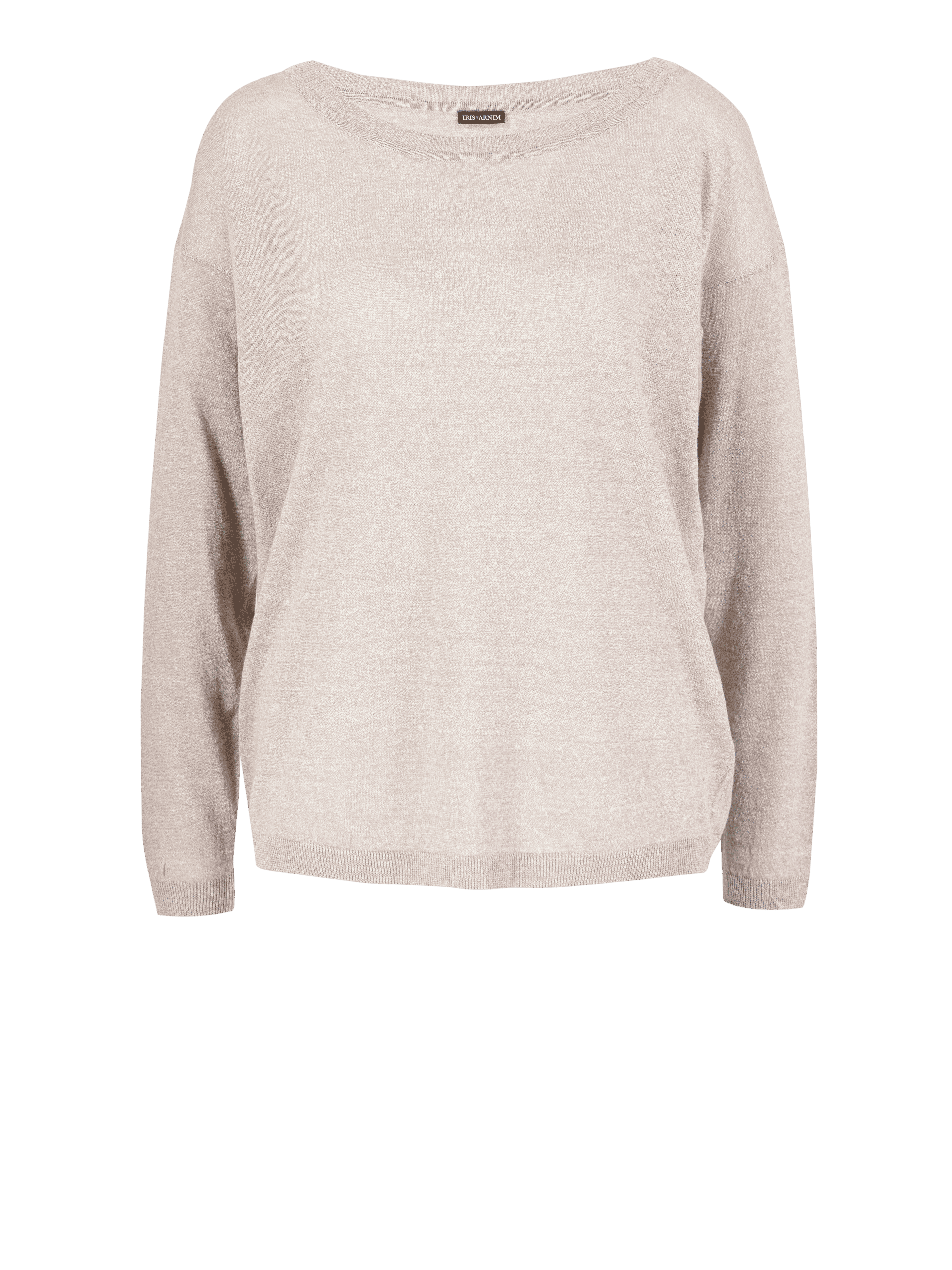 Leinen-Baumwollpullover 'Valena' Cappuccino