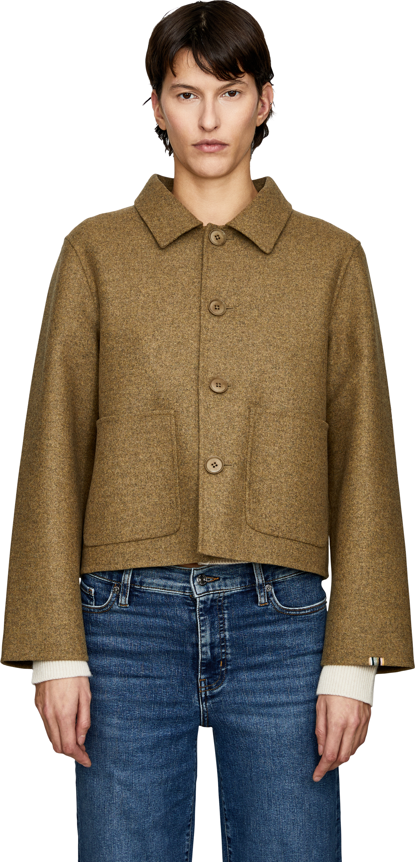 extreme cashmere x Woll-Cashmere-Jacke 'n°463 Mover' Hunter, Frontansicht – UNGER.DE