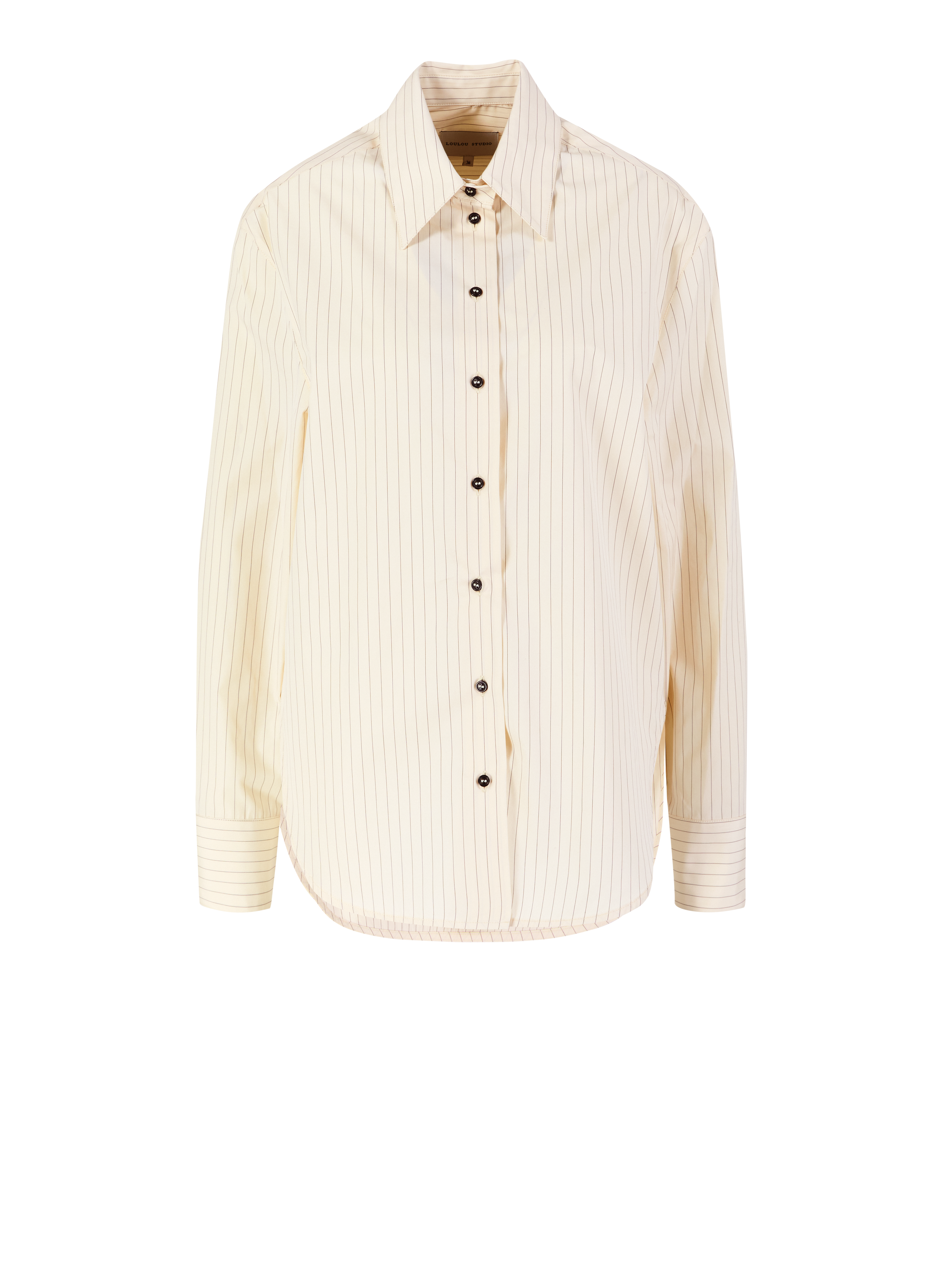 Oversized 'Alim Stripes' cotton blouse cream