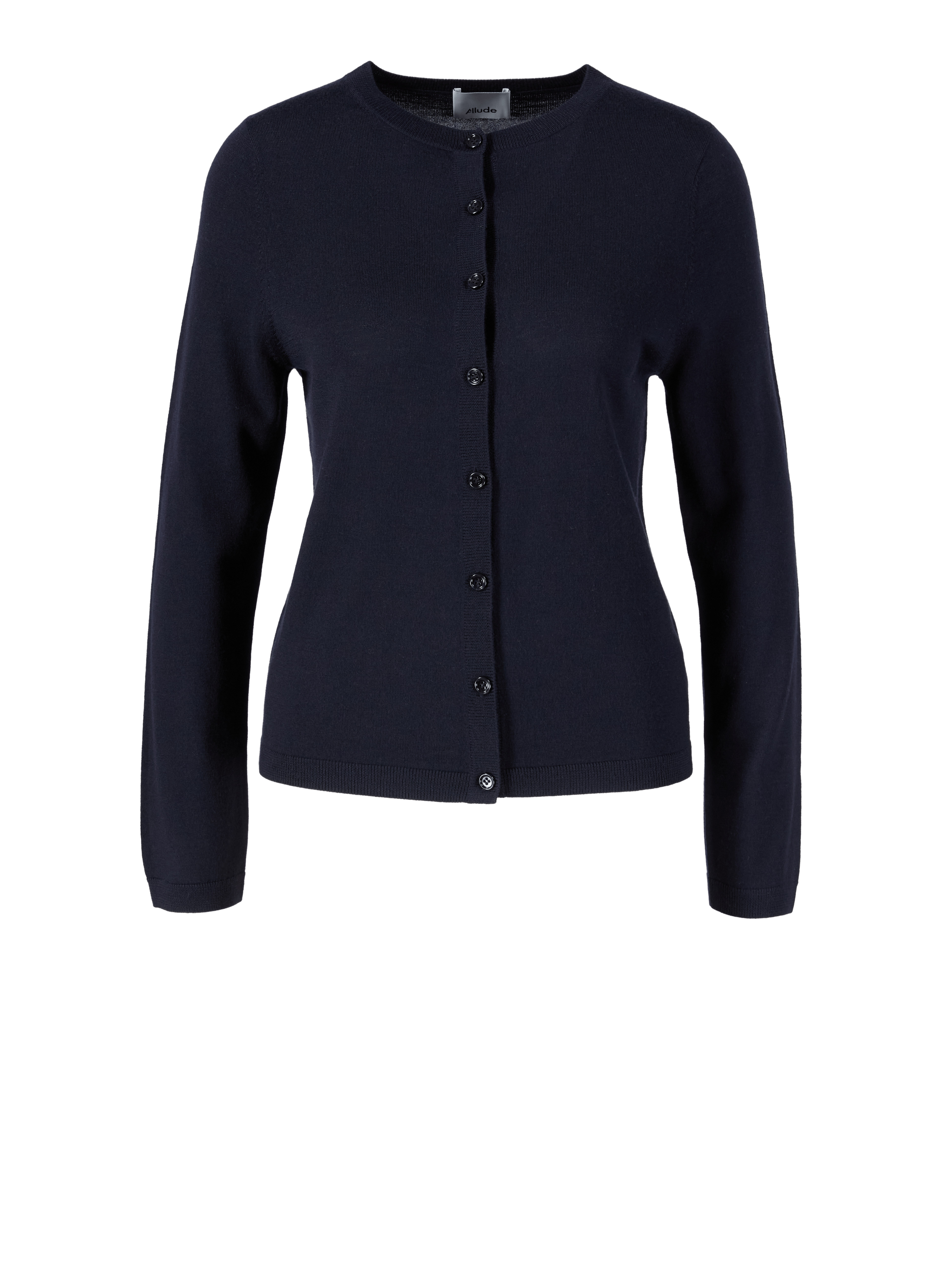 Woll-Strickjacke in Marineblau