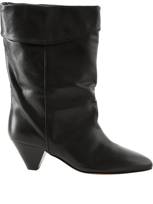 Drapierte Stiefeletten 'Dalby' Schwarz