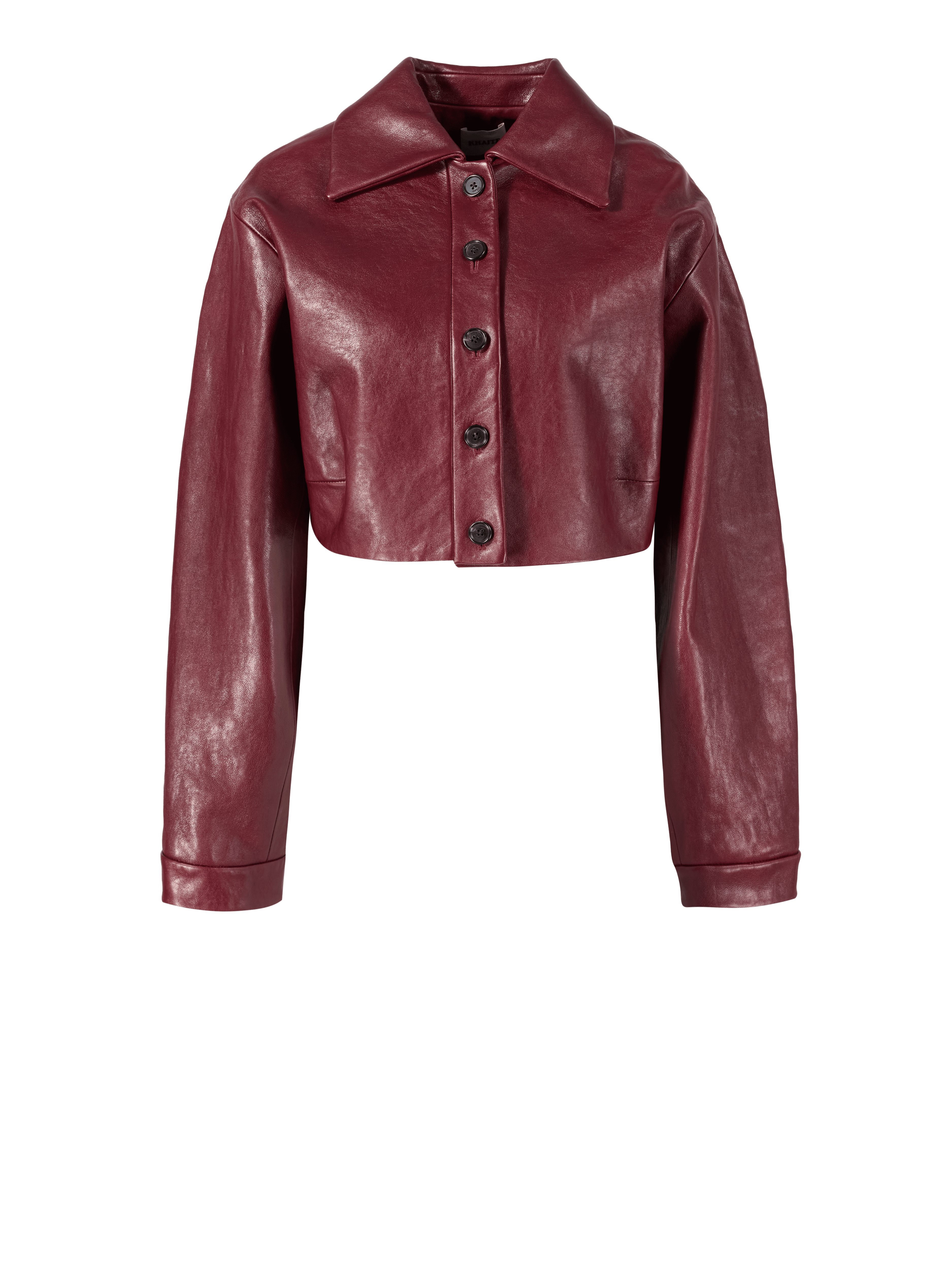 Kurze Lederjacke 'Sue' Bordeaux 