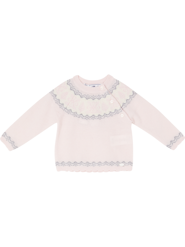 Strickjacke aus Wolle Rosé