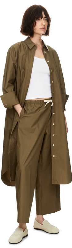 Midikleid 'The Poplin' Khaki