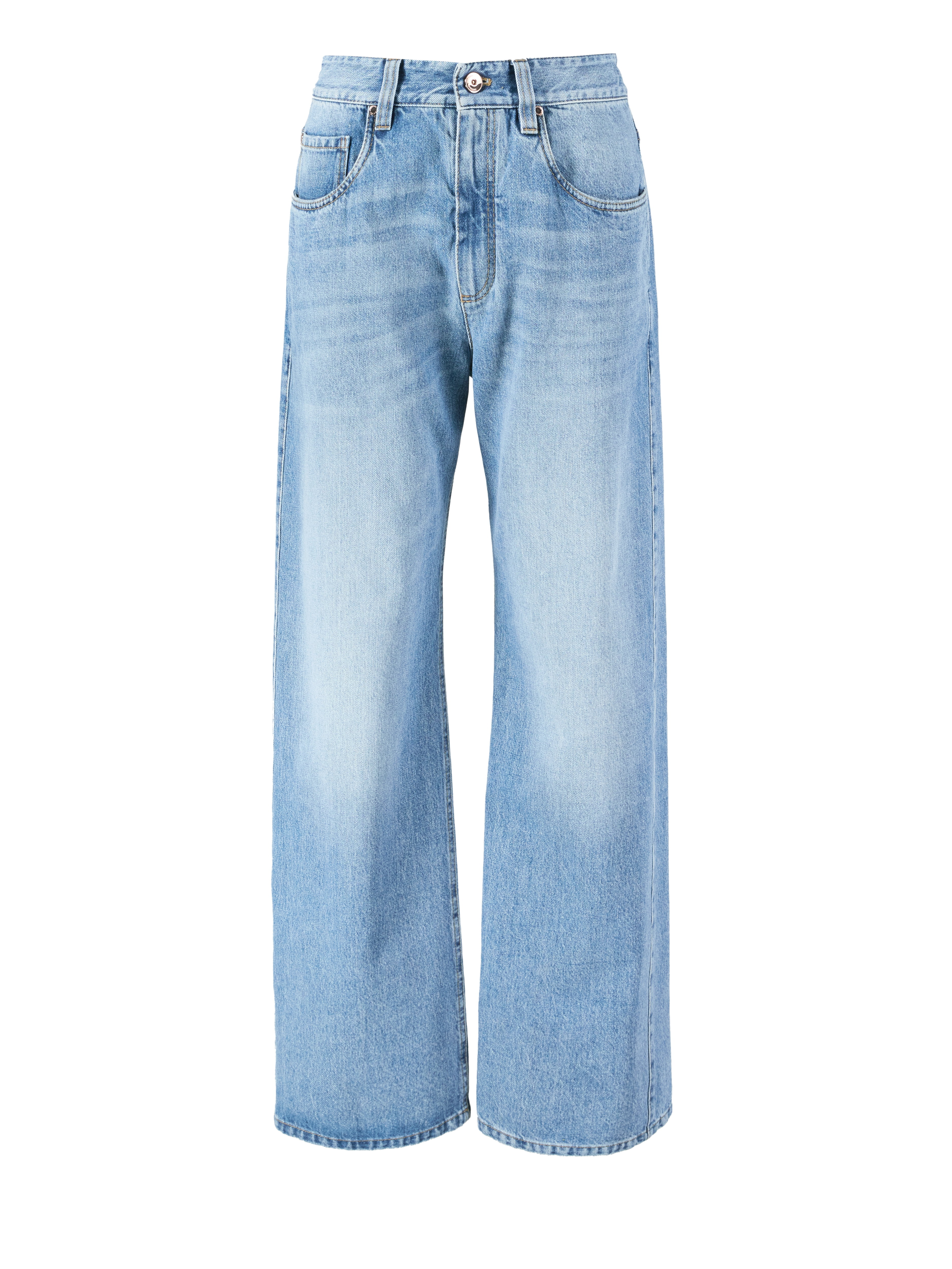 Straight-Leg Jeans Mittelblau 