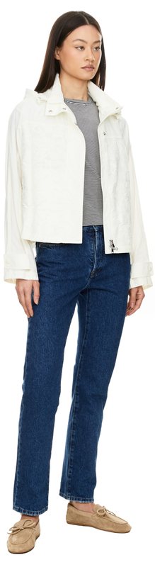 Bestickte Kapuzenjacke 'Epimedium' Crème