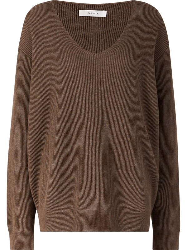 'Phef' Cotton and Cashmere Jumper, Brown