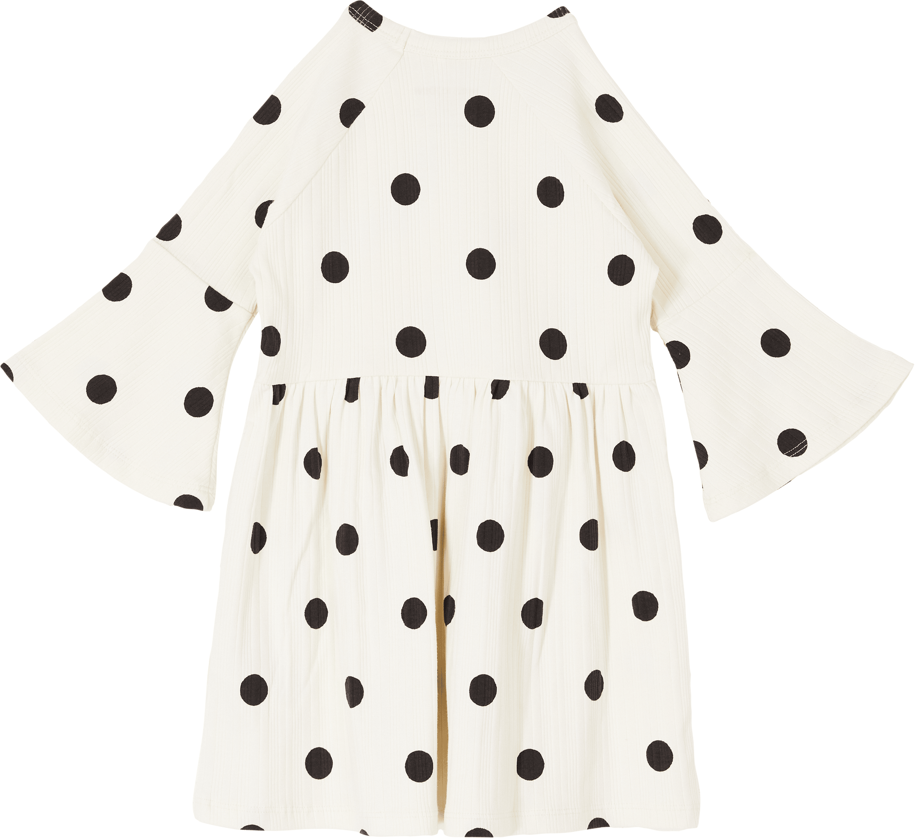 Mini Rodini 'Dots aop dog' polka-dot dress with dog motif, cream – UNGER.DE