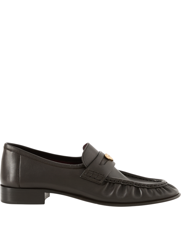 'Letti' loafers with heart detail dark brown