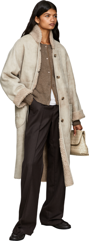 Mottled brown cashmere cardigan