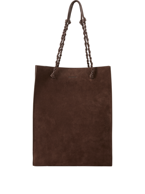 'Tangle' shoulder bag in dark brown calfskin